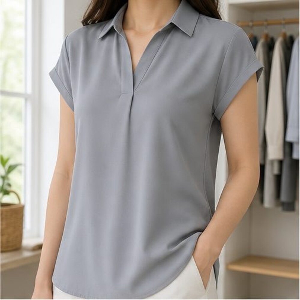 Olive Tunic Blouse - Picture 2 of 6